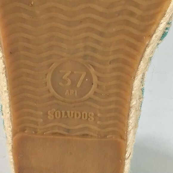 Soludos womens espadrille shoes comfort flats green size EU 37 US 6 - Picture 8 of 8